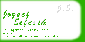 jozsef sefcsik business card